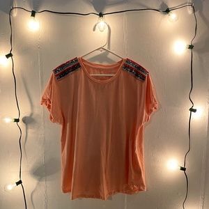 Lane Bryant Sequined Shoulder Tee - 14/16